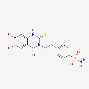 4-[2-(6,7-dimethoxy-4-oxo-2-thioxo-1,4-dihydroquinazolin-3(2H)-yl)ethyl]benzenesulfonamide