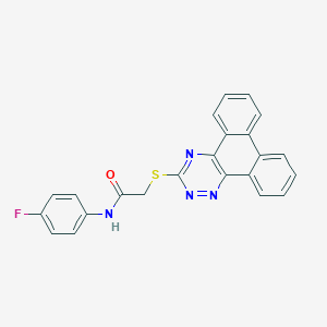 molecular formula C23H15FN4OS B459039 N-(4-fluorophenyl)-2-(phenanthro[9,10-e][1,2,4]triazin-3-ylsulfanyl)acetamide 