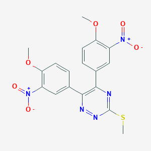 5,6-Bis{3-nitro-4-methoxyphenyl}-3-(methylthio)-1,2,4-triazine