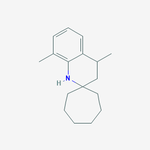 molecular formula C17H25N B459044 4,8-Dimethyl-1,2,3,4-tetrahydrospiro[quinoline-2,1'-cycloheptane] CAS No. 205191-32-8