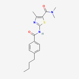 2-(4-BUTYLBENZAMIDO)-N,N,4-TRIMETHYL-1,3-THIAZOLE-5-CARBOXAMIDE