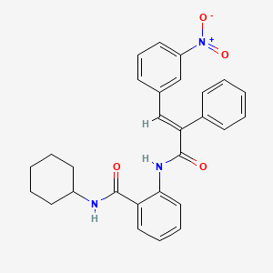 N-cyclohexyl-2-{[3-(3-nitrophenyl)-2-phenylacryloyl]amino}benzamide