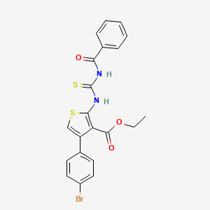 molecular formula C21H17BrN2O3S2 B4590477 ETHYL 2-{[(BENZOYLAMINO)CARBOTHIOYL]AMINO}-4-(4-BROMOPHENYL)-3-THIOPHENECARBOXYLATE 