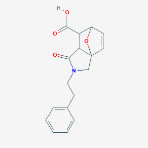 molecular formula C17H17NO4 B459048 1-Oxo-2-(2-phenylethyl)-1,2,3,6,7,7a-hexahydro-3a,6-epoxyisoindole-7-carboxylic acid CAS No. 77960-22-6