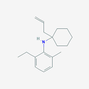 molecular formula C18H27N B459050 N-(1-allylcyclohexyl)-N-(2-ethyl-6-methylphenyl)amine 