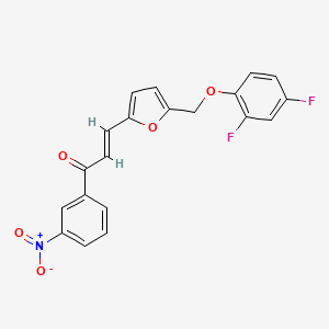 (E)-3-{5-[(2,4-DIFLUOROPHENOXY)METHYL]-2-FURYL}-1-(3-NITROPHENYL)-2-PROPEN-1-ONE