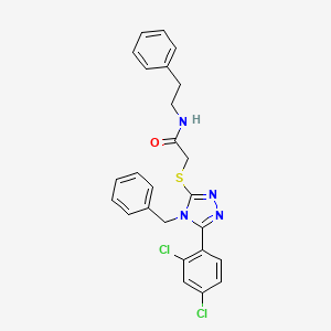 2-{[4-benzyl-5-(2,4-dichlorophenyl)-4H-1,2,4-triazol-3-yl]thio}-N-(2-phenylethyl)acetamide