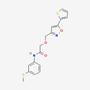 molecular formula C17H16N2O3S2 B4590547 N-[3-(methylthio)phenyl]-2-{[5-(2-thienyl)-3-isoxazolyl]methoxy}acetamide 