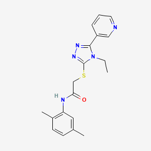 molecular formula C19H21N5OS B4590549 N-(2,5-dimethylphenyl)-2-{[4-ethyl-5-(pyridin-3-yl)-4H-1,2,4-triazol-3-yl]sulfanyl}acetamide CAS No. 587005-19-4