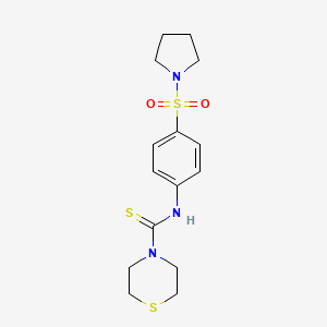 N-[4-(1-pyrrolidinylsulfonyl)phenyl]-4-thiomorpholinecarbothioamide