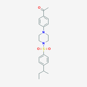 1-[4-(4-{[4-(Butan-2-yl)phenyl]sulfonyl}piperazin-1-yl)phenyl]ethanone