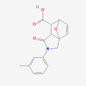 2-(3-Methylphenyl)-1-oxo-1,2,3,6,7,7a-hexahydro-3a,6-epoxyisoindole-7-carboxylic acid
