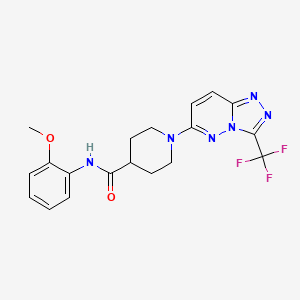 N-(2-methoxyphenyl)-1-[3-(trifluoromethyl)[1,2,4]triazolo[4,3-b]pyridazin-6-yl]piperidine-4-carboxamide