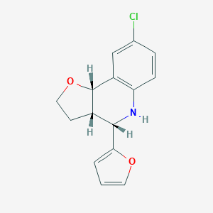 molecular formula C15H14ClNO2 B459062 8-Chloro-4-(2-furyl)-2,3,3a,4,5,9b-hexahydrofuro[3,2-c]quinoline CAS No. 205598-26-1