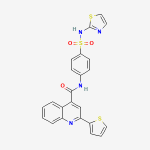 N-[4-(1,3-thiazol-2-ylsulfamoyl)phenyl]-2-thiophen-2-ylquinoline-4-carboxamide