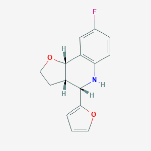 molecular formula C15H14FNO2 B459063 8-Fluoro-4-(2-furyl)-2,3,3a,4,5,9b-hexahydrofuro[3,2-c]quinoline CAS No. 1062584-14-8