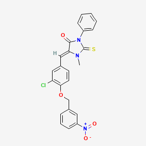 molecular formula C24H18ClN3O4S B4590634 5-{3-chloro-4-[(3-nitrobenzyl)oxy]benzylidene}-1-methyl-3-phenyl-2-thioxo-4-imidazolidinone 