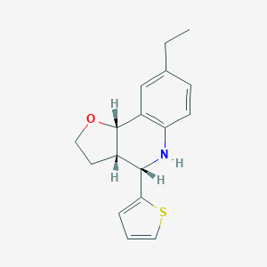 molecular formula C17H19NOS B459067 8-Ethyl-4-(2-thienyl)-2,3,3a,4,5,9b-hexahydrofuro[3,2-c]quinoline 