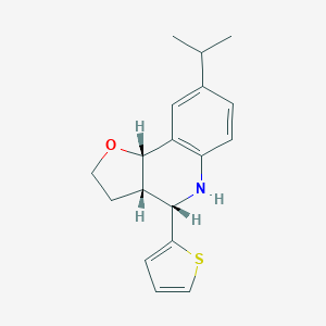 molecular formula C18H21NOS B459068 8-Isopropyl-4-(2-thienyl)-2,3,3a,4,5,9b-hexahydrofuro[3,2-c]quinoline 