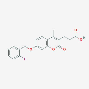 3-{7-[(2-fluorobenzyl)oxy]-4-methyl-2-oxo-2H-chromen-3-yl}propanoic acid