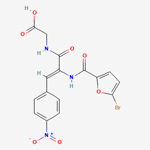 2-[[(Z)-2-[(5-bromofuran-2-carbonyl)amino]-3-(4-nitrophenyl)prop-2-enoyl]amino]acetic acid