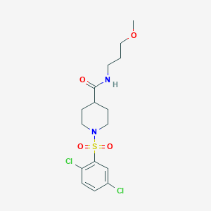 1-[(2,5-dichlorophenyl)sulfonyl]-N-(3-methoxypropyl)-4-piperidinecarboxamide