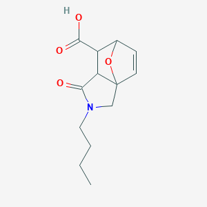 molecular formula C13H17NO4 B459072 2-丁基-1-氧代-1,2,3,6,7,7a-六氢-3a,6-环氧异吲哚-7-羧酸 CAS No. 1212364-24-3