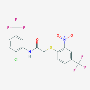 N-[2-chloro-5-(trifluoromethyl)phenyl]-2-{[2-nitro-4-(trifluoromethyl)phenyl]thio}acetamide