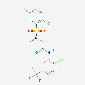 N~1~-[2-chloro-5-(trifluoromethyl)phenyl]-N~2~-[(2,5-dichlorophenyl)sulfonyl]-N~2~-methylglycinamide