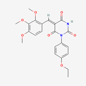 1-(4-ethoxyphenyl)-5-(2,3,4-trimethoxybenzylidene)-2,4,6(1H,3H,5H)-pyrimidinetrione