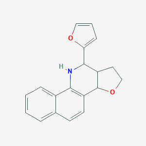 molecular formula C19H17NO2 B459076 11-(2-Furyl)-1,2,3a,10,11,11a-hexahydrobenzo[h]furo[3,2-c]quinoline CAS No. 1005244-88-1