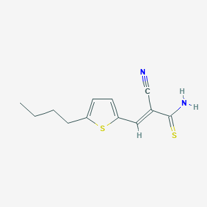 molecular formula C12H14N2S2 B4590770 3-(5-butyl-2-thienyl)-2-cyano-2-propenethioamide 