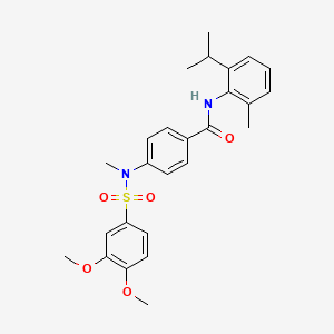 4-[[(3,4-dimethoxyphenyl)sulfonyl](methyl)amino]-N-(2-isopropyl-6-methylphenyl)benzamide