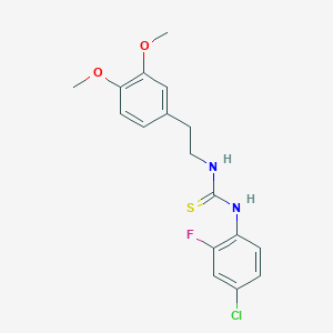 N-(4-chloro-2-fluorophenyl)-N'-[2-(3,4-dimethoxyphenyl)ethyl]thiourea