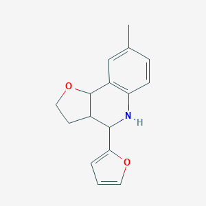 molecular formula C16H17NO2 B459083 4-Furan-2-yl-8-methyl-2,3,3a,4,5,9b-hexahydro-furo[3,2-c]quinoline CAS No. 745818-55-7