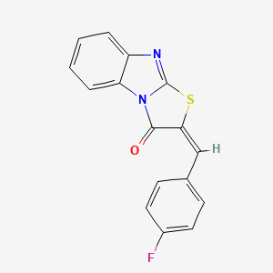 (2E)-2-[(4-fluorophenyl)methylidene]-[1,3]thiazolo[3,2-a]benzimidazol-1-one