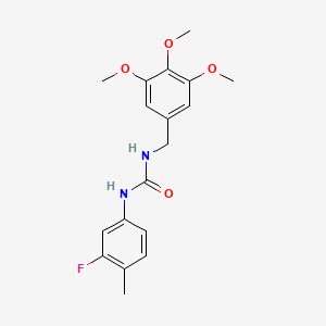 N-(3-fluoro-4-methylphenyl)-N'-(3,4,5-trimethoxybenzyl)urea