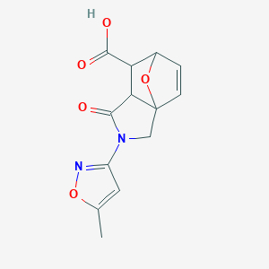 molecular formula C13H12N2O5 B459087 3-(5-甲基-异恶唑-3-基)-4-氧代-10-氧杂-3-氮杂-三环[5.2.1.0*1,5*]癸-8-烯-6-羧酸 CAS No. 1087753-92-1