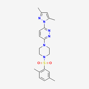 3-{4-[(2,5-dimethylphenyl)sulfonyl]-1-piperazinyl}-6-(3,5-dimethyl-1H-pyrazol-1-yl)pyridazine