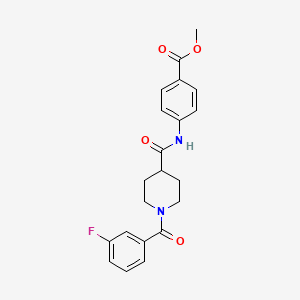 METHYL 4-[1-(3-FLUOROBENZOYL)PIPERIDINE-4-AMIDO]BENZOATE