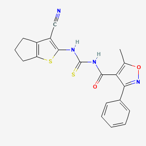 N-(3-CYANO-5,6-DIHYDRO-4H-CYCLOPENTA[B]THIOPHEN-2-YL)-N'-[(5-METHYL-3-PHENYL-4-ISOXAZOLYL)CARBONYL]THIOUREA