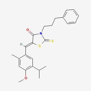 5-(5-isopropyl-4-methoxy-2-methylbenzylidene)-3-(3-phenylpropyl)-2-thioxo-1,3-thiazolidin-4-one