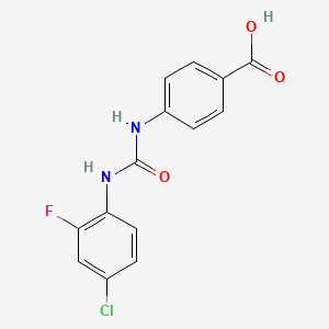 4-{[(4-CHLORO-2-FLUOROANILINO)CARBONYL]AMINO}BENZOIC ACID