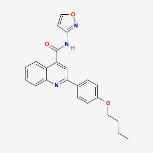 2-(4-butoxyphenyl)-N-(1,2-oxazol-3-yl)quinoline-4-carboxamide