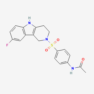 N-{4-[(8-fluoro-1,3,4,5-tetrahydro-2H-pyrido[4,3-b]indol-2-yl)sulfonyl]phenyl}acetamide