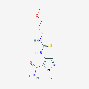 2-Ethyl-4-(3-methoxypropylcarbamothioylamino)pyrazole-3-carboxamide