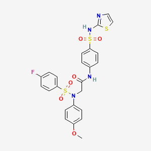 N~2~-[(4-fluorophenyl)sulfonyl]-N~2~-(4-methoxyphenyl)-N~1~-{4-[(1,3-thiazol-2-ylamino)sulfonyl]phenyl}glycinamide