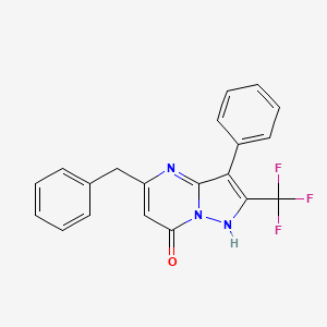 5-benzyl-3-phenyl-2-(trifluoromethyl)pyrazolo[1,5-a]pyrimidin-7(4H)-one