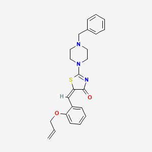 (5E)-2-(4-benzylpiperazin-1-yl)-5-[2-(prop-2-en-1-yloxy)benzylidene]-1,3-thiazol-4(5H)-one