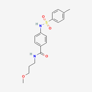 N-(3-methoxypropyl)-4-{[(4-methylphenyl)sulfonyl]amino}benzamide